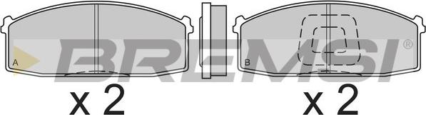 Bremsi BP2199 - Тормозные колодки, дисковые, комплект autospares.lv