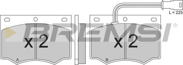 Bremsi BP2193 - Тормозные колодки, дисковые, комплект autospares.lv