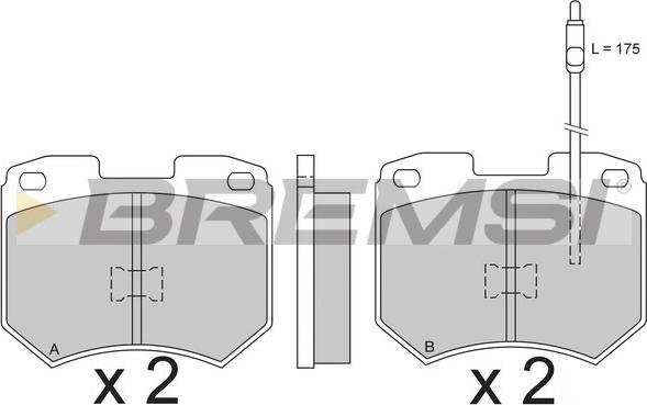 Bremsi BP2141 - Тормозные колодки, дисковые, комплект autospares.lv