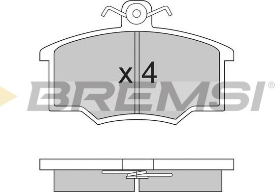 Bremsi BP2143 - Тормозные колодки, дисковые, комплект autospares.lv