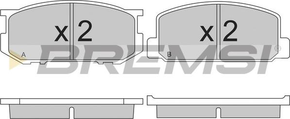 Bremsi BP2165 - Тормозные колодки, дисковые, комплект autospares.lv