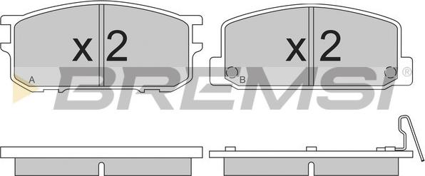 Bremsi BP2167 - Тормозные колодки, дисковые, комплект autospares.lv