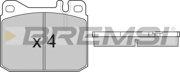 Bremsi BP2108 - Тормозные колодки, дисковые, комплект autospares.lv