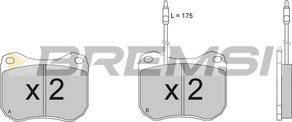 Bremsi BP2118 - Тормозные колодки, дисковые, комплект autospares.lv