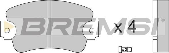 Bremsi BP2132 - Тормозные колодки, дисковые, комплект autospares.lv