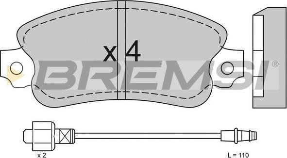 Bremsi BP2127 - Тормозные колодки, дисковые, комплект autospares.lv