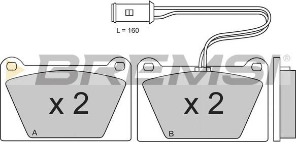 Bremsi BP2179 - Тормозные колодки, дисковые, комплект autospares.lv