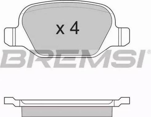 Bremsi BP2891 - Тормозные колодки, дисковые, комплект autospares.lv