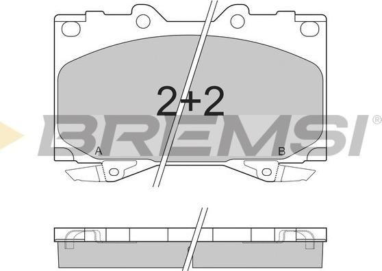 Bremsi BP2898 - Тормозные колодки, дисковые, комплект autospares.lv