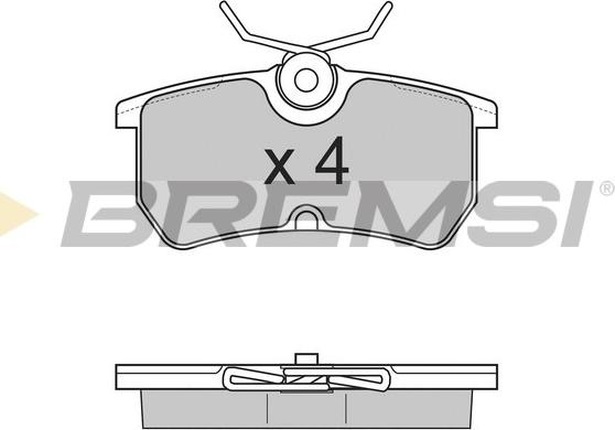 Bremsi BP2844 - Тормозные колодки, дисковые, комплект autospares.lv