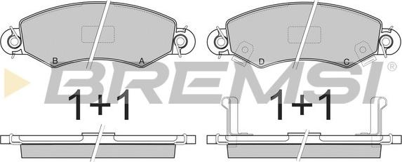 Bremsi BP2846 - Тормозные колодки, дисковые, комплект autospares.lv