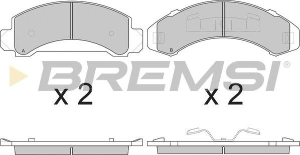 Bremsi BP2840 - Тормозные колодки, дисковые, комплект autospares.lv