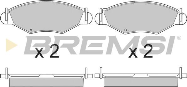 Bremsi BP2847 - Тормозные колодки, дисковые, комплект autospares.lv