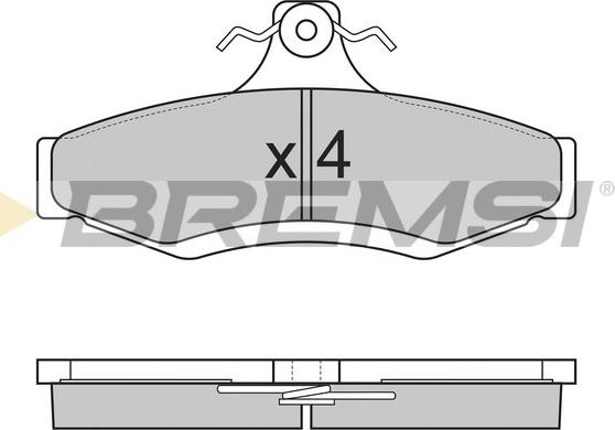 Bremsi BP2851 - Тормозные колодки, дисковые, комплект autospares.lv