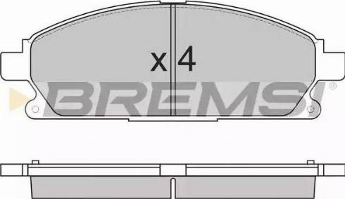 Bremsi BP2857 - Тормозные колодки, дисковые, комплект autospares.lv