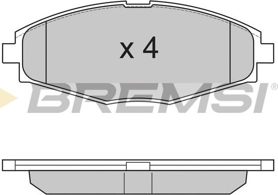 Bremsi BP2804 - Тормозные колодки, дисковые, комплект autospares.lv