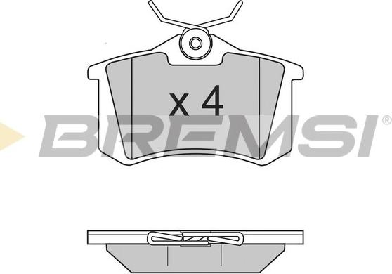 Bremsi BP2806 - Тормозные колодки, дисковые, комплект autospares.lv