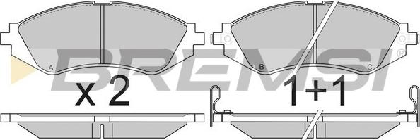 Bremsi BP2803 - Тормозные колодки, дисковые, комплект autospares.lv