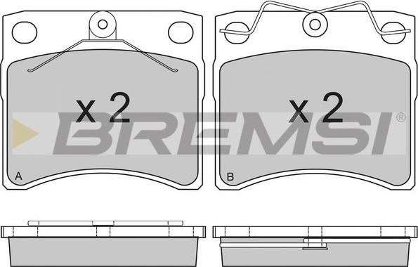 Bremsi BP2802 - Тормозные колодки, дисковые, комплект autospares.lv