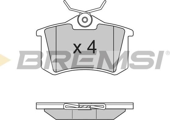 Bremsi BP2807 - Тормозные колодки, дисковые, комплект autospares.lv