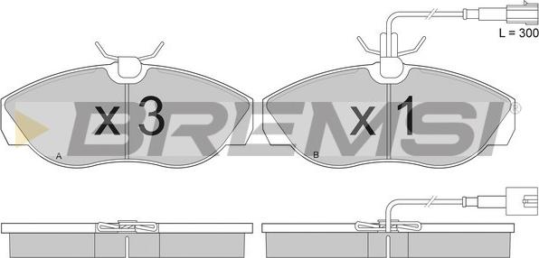 Bremsi BP2888 - Тормозные колодки, дисковые, комплект autospares.lv