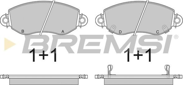 Bremsi BP2887 - Тормозные колодки, дисковые, комплект autospares.lv