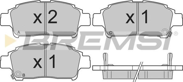 Bremsi BP2839 - Тормозные колодки, дисковые, комплект autospares.lv