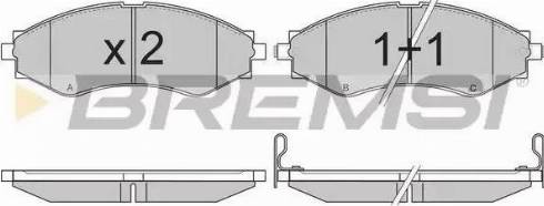 Bremsi BP2834 - Тормозные колодки, дисковые, комплект autospares.lv