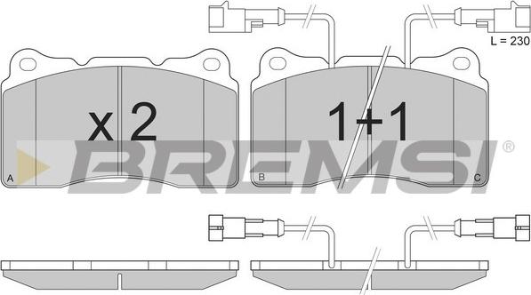 Bremsi BP2836 - Тормозные колодки, дисковые, комплект autospares.lv