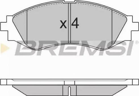 Bremsi BP2833 - Тормозные колодки, дисковые, комплект autospares.lv