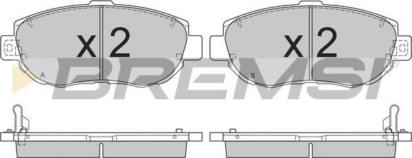 Bremsi BP2832 - Тормозные колодки, дисковые, комплект autospares.lv