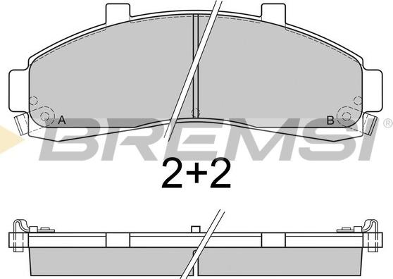 Bremsi BP2829 - Тормозные колодки, дисковые, комплект autospares.lv