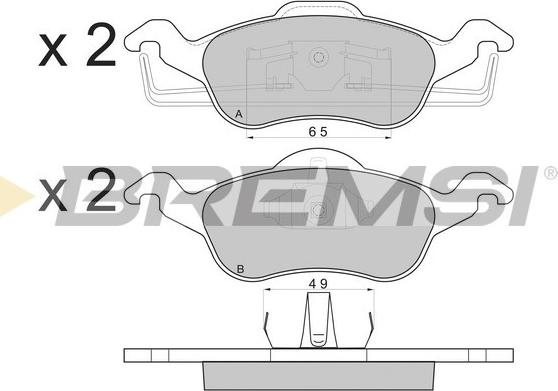 Bremsi BP2824 - Тормозные колодки, дисковые, комплект autospares.lv