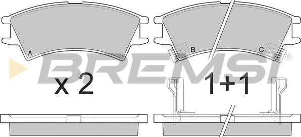 Bremsi BP2825 - Тормозные колодки, дисковые, комплект autospares.lv