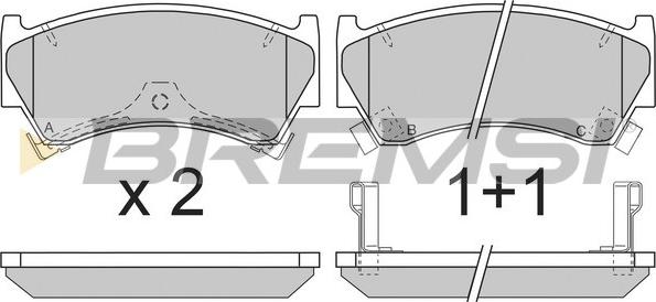 Bremsi BP2826 - Тормозные колодки, дисковые, комплект autospares.lv