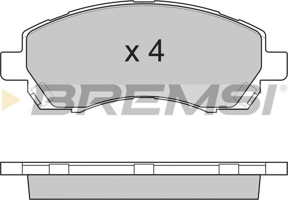 Bremsi BP2820 - Тормозные колодки, дисковые, комплект autospares.lv