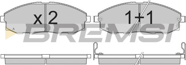 Bremsi BP2828 - Тормозные колодки, дисковые, комплект autospares.lv