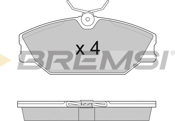 Bremsi BP2874 - Тормозные колодки, дисковые, комплект autospares.lv