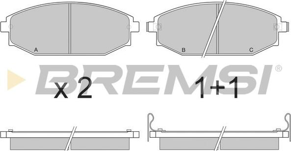 Bremsi BP2871 - Тормозные колодки, дисковые, комплект autospares.lv