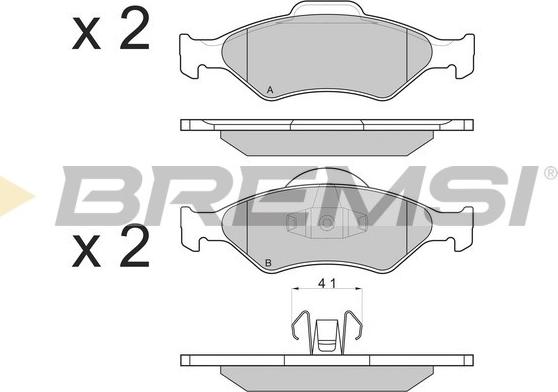 Bremsi BP2873 - Тормозные колодки, дисковые, комплект autospares.lv