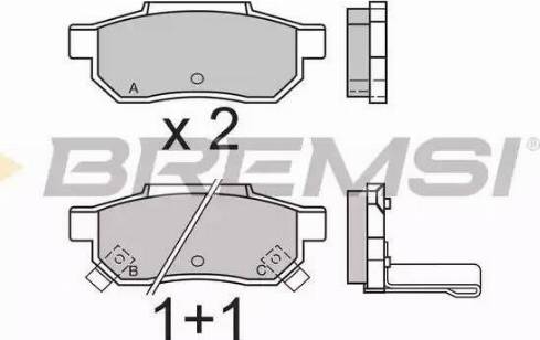 Bremsi BP2397 - Тормозные колодки, дисковые, комплект autospares.lv