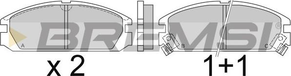 Bremsi BP2349 - Тормозные колодки, дисковые, комплект autospares.lv