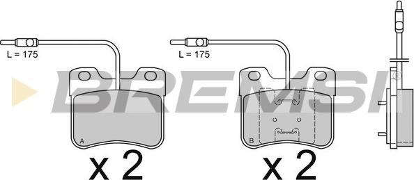 Bremsi BP2344 - Тормозные колодки, дисковые, комплект autospares.lv