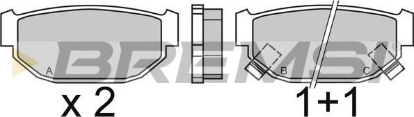 Bremsi BP2346 - Тормозные колодки, дисковые, комплект autospares.lv