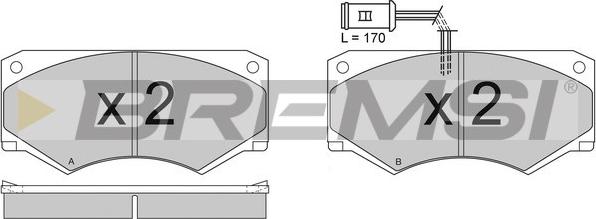 Bremsi BP2341 - Тормозные колодки, дисковые, комплект autospares.lv