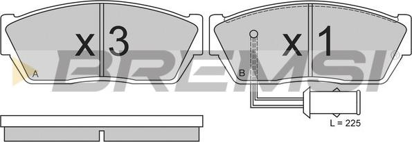 Bremsi BP2355 - Тормозные колодки, дисковые, комплект autospares.lv
