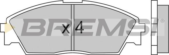 Bremsi BP2350 - Тормозные колодки, дисковые, комплект autospares.lv