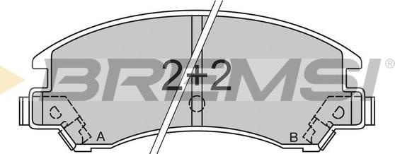 Bremsi BP2358 - Тормозные колодки, дисковые, комплект autospares.lv