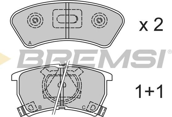 Bremsi BP2352 - Тормозные колодки, дисковые, комплект autospares.lv