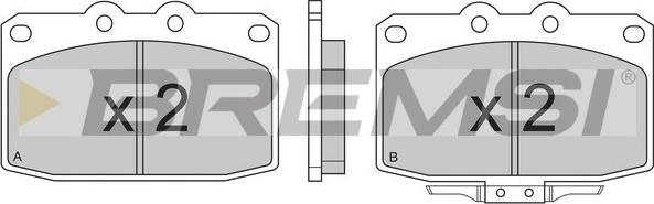Bremsi BP2369 - Тормозные колодки, дисковые, комплект autospares.lv
